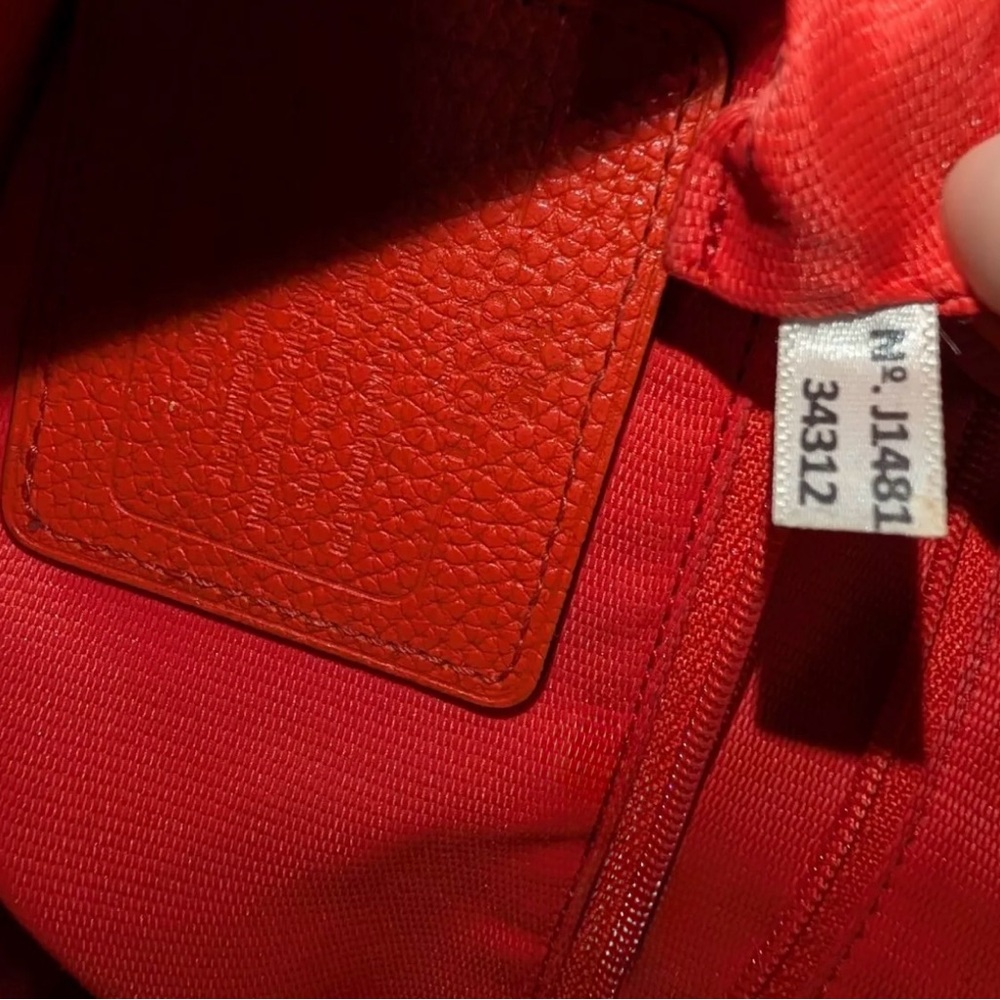 Coach 34312 Scout Hobo Slim Crossbody Shoulder Handbag Orange Pebble Leather Bag - Picture 10 of 11